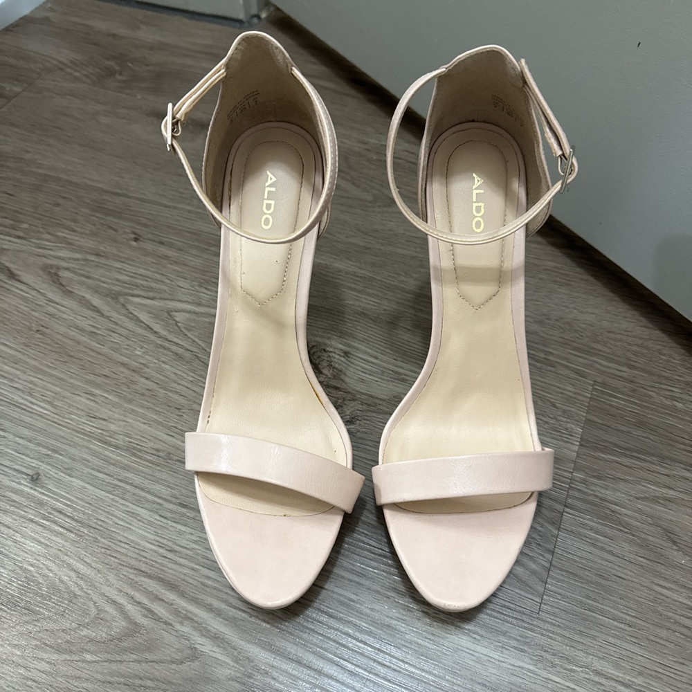 Aldo Pink Stiletto Heels with Ankle Strap - Picture 2 of 4